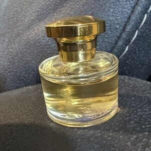 Ralph Lauren Glamourous Clear Glass Bottle with Gold Labeling
